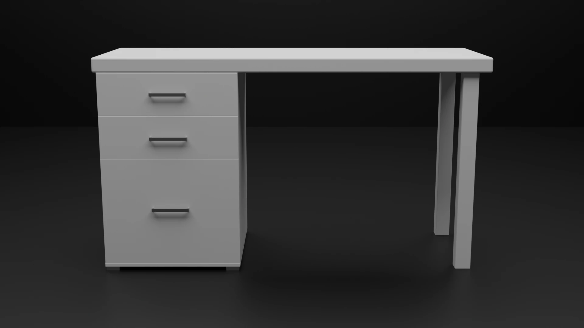 Office Desk 3D Model .c4d .max .obj .3ds .fbx .stl .blend 