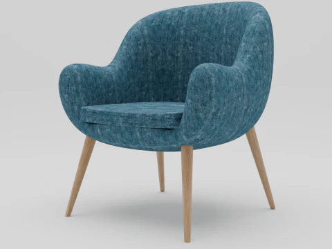 di una sedia in tessuto Modello 3D