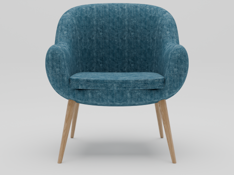of a fabric chair 3D Модель