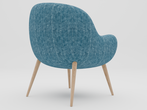 of a fabric chair 3D Модель