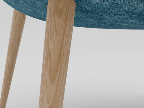 of a fabric chair 3D Модель