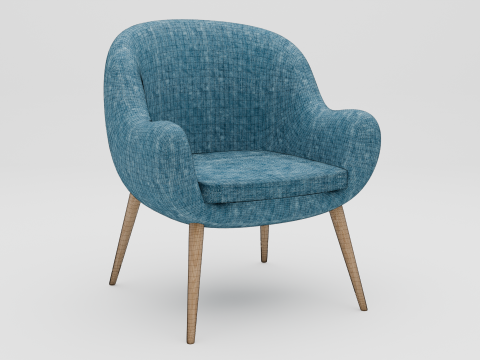 of a fabric chair 3D Модель