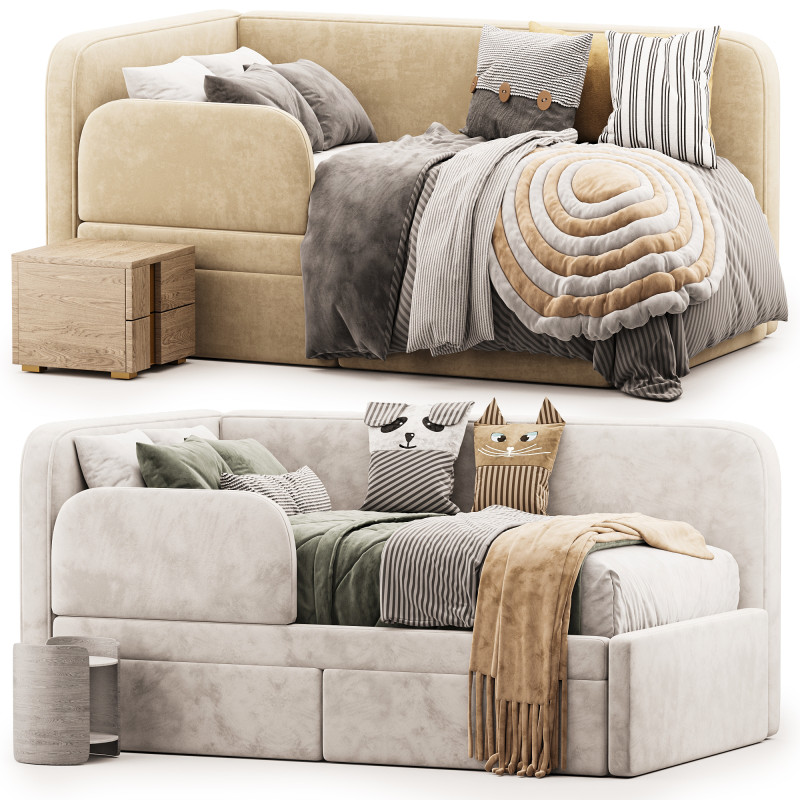 Kids bed Bari 2 3D Model .c4d .max .obj .3ds .fbx .stl .blend