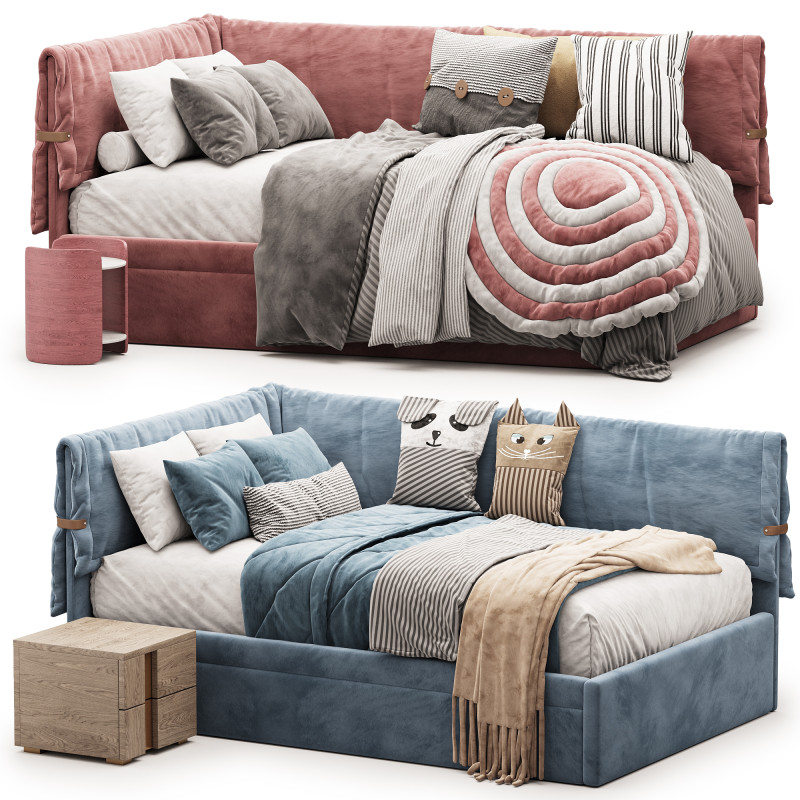 KIDS BED Lima Modello 3D .c4d .max .obj .3ds .fbx .stl .blend 