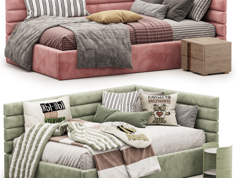 Corner bed Line kids 3D Model