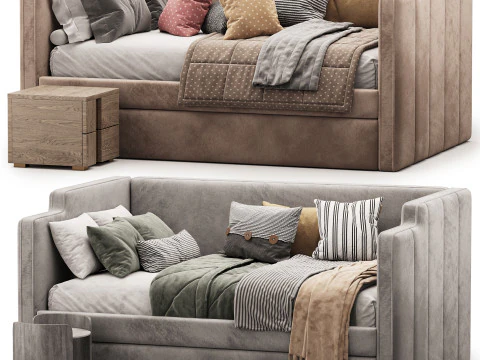 Cama infantil bajo pedido KT 008 Modelo 3D