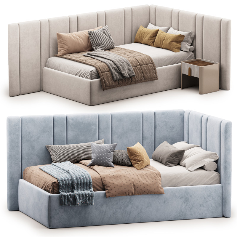 Kids Bed Ember By Parfe 3D Model .c4d .max .obj .3ds .fbx .stl .blend 