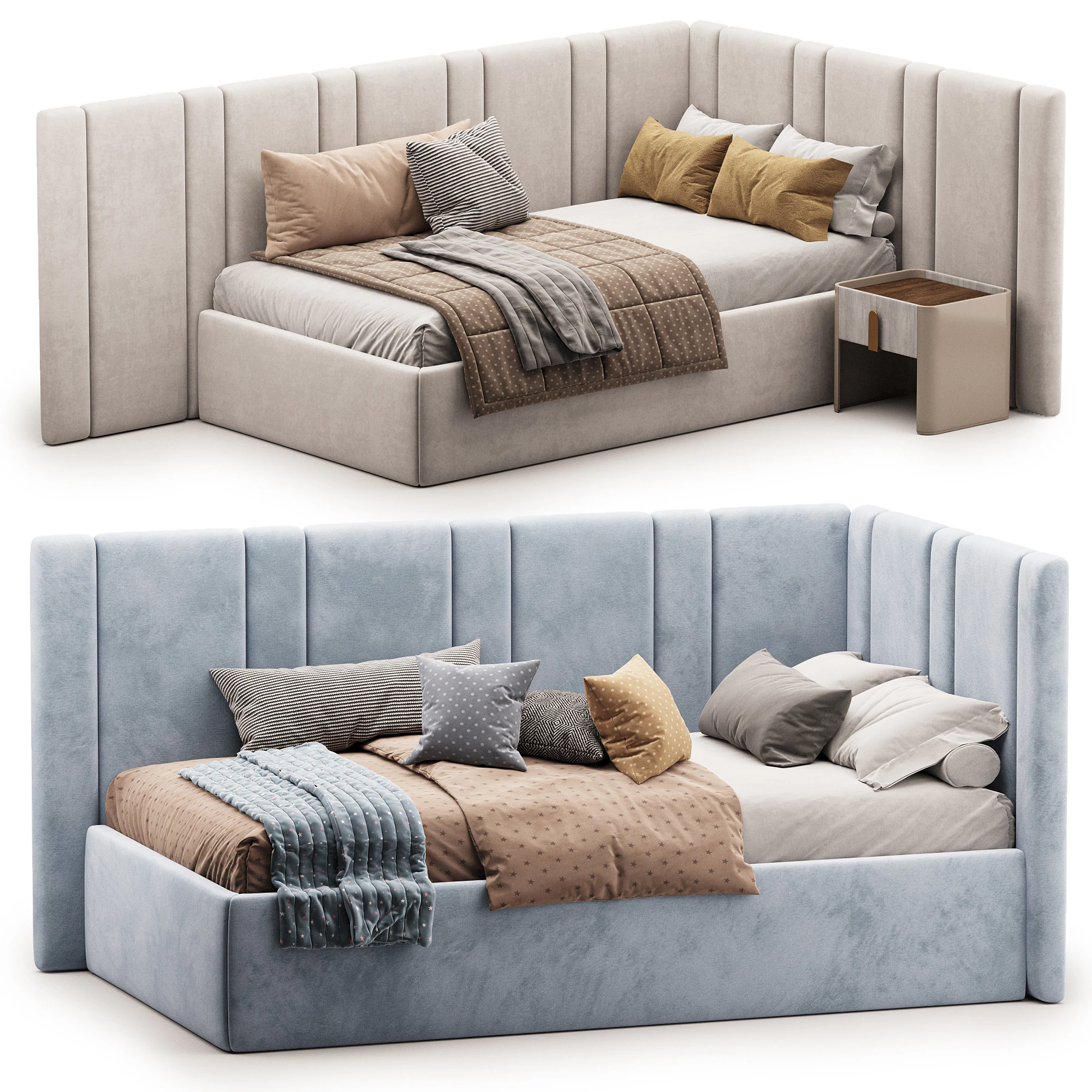 Kids Bed Ember By Parfe 3D Model .c4d .max .obj .3ds .fbx .stl .blend 