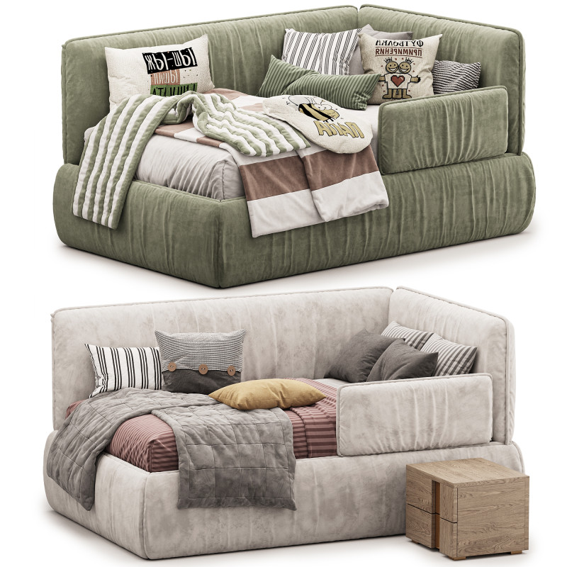 Kinderbett Asti 3D Modell .c4d .max .obj .3ds .fbx .stl .blend 