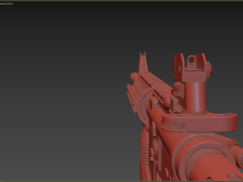 High Poly M4A1 with some customization materials only 3D Модель