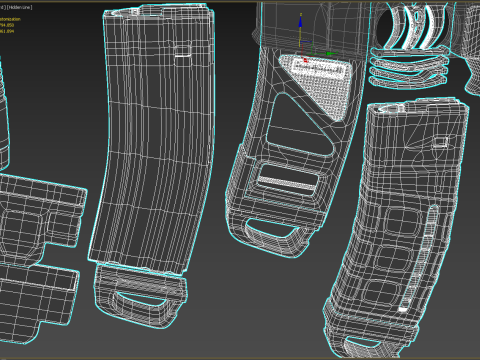 High Poly M4A1 with some customization materials only 3D Модель