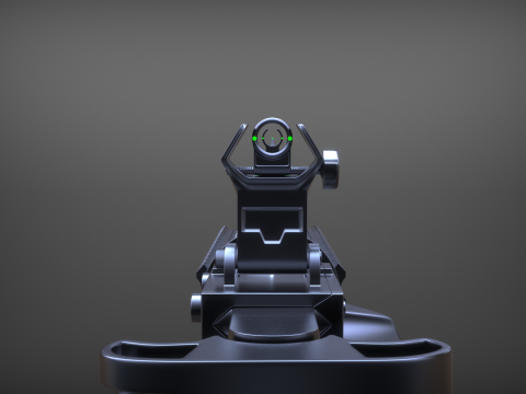 High Poly M4A1 with some customization materials only 3D Модель