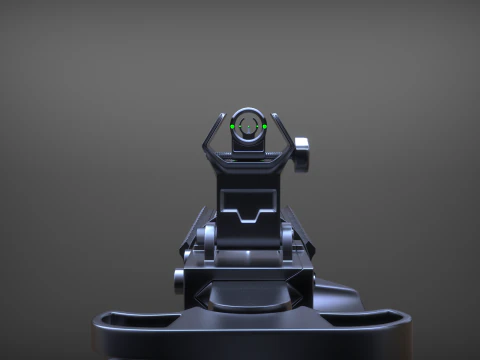 High Poly M4A1 with some customization materials only 3D Model