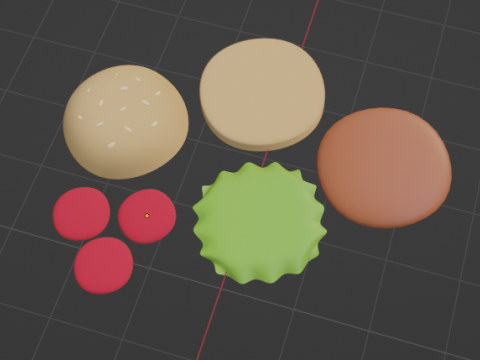 Hamburguesa simple 3D 3D मॉडल