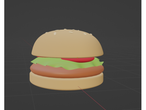 Hamburguesa simple 3D 3D Model