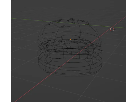 Hamburguesa simple 3D 3D Model