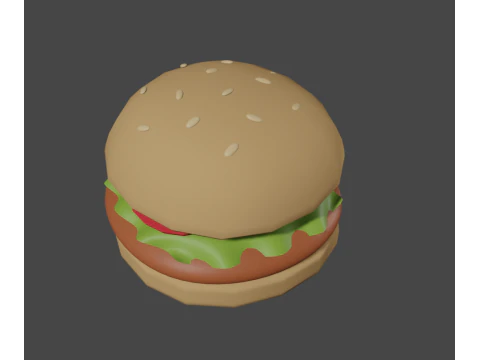 Hamburguesa simple 3D 3D Model