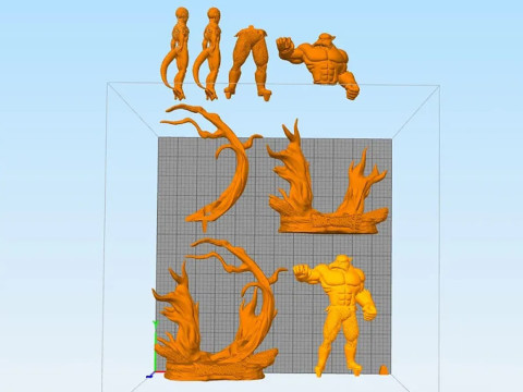 Toppo vs Freezer Dragon Ball Super Ready to Print 3D Print Model
