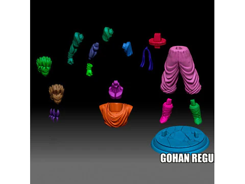 Gohan Regular Ready to Print 3D Print Model