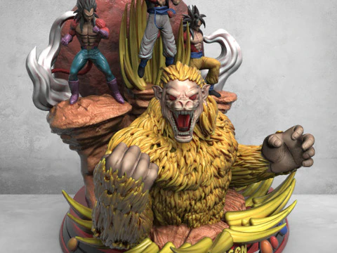 DRAGON BALL GT DIORAMA Ready to Print 3D Print Model in Sculpture