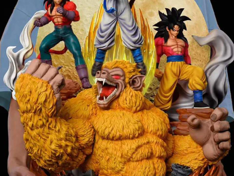 DRAGON BALL GT DIORAMA Ready to Print 3D Print Model in Sculpture