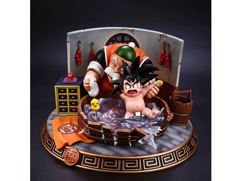 Goku Kid with Grandp Ready to Print 3D Print Model