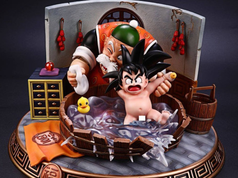 Goku Kid with Grandp Ready to Print 3D Принт Модель