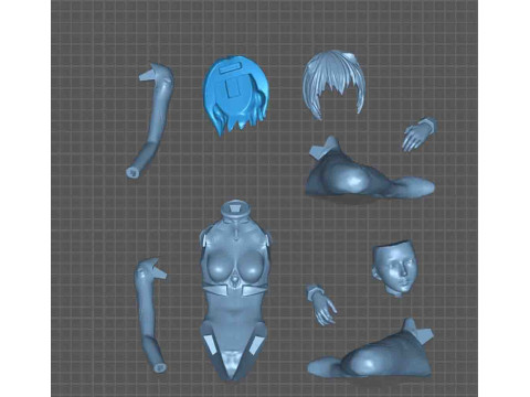 Evangelion Shin Gekijouban - Ayanami Rei Ready to Print 3D Print Model