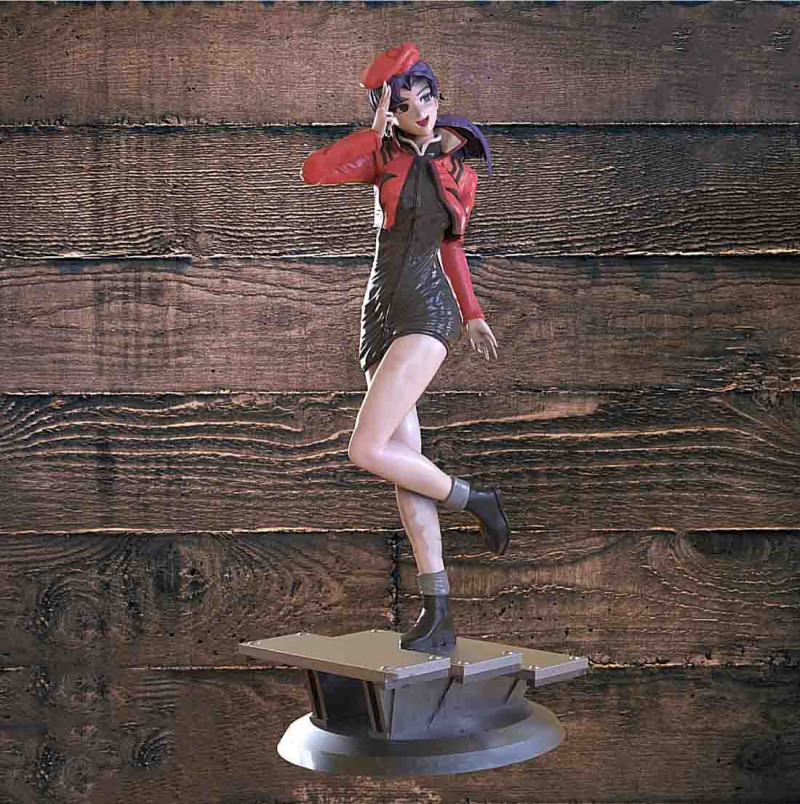 Misato Evangelion Ready to Print 3D प्रिंट मॉडल .c4d .max .obj .3ds .fbx .stl .blend 