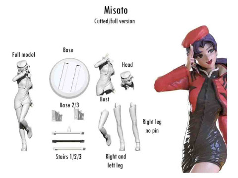 Misato Evangelion Ready to Print 3D प्रिंट मॉडल