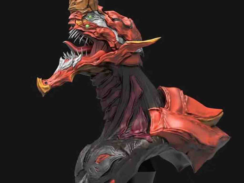 Evangelion Eva 02 Busto Model Ready to Print 3D Print Model