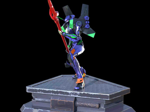 Evangelion Statue Ready to Print 3D प्रिंट मॉडल
