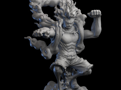 Luffy Gear 4 Snakeman Ready to Print 3D-printmodel
