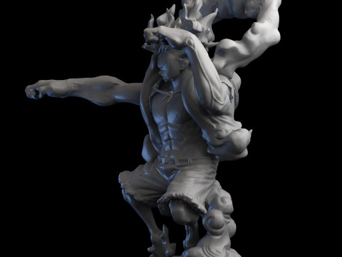 Luffy Gear 4 Snakeman Ready to Print 3D-printmodel