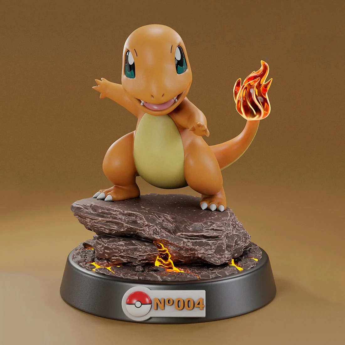 Charmander Pokemon Ready to Print 3D Print Model .c4d .max .obj .3ds .fbx .stl .blend 