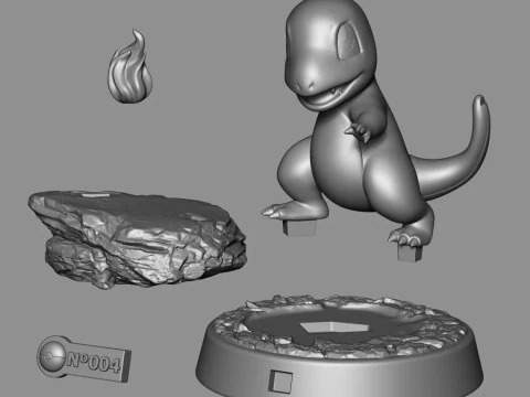 Charmander Pokemon Ready to Print 3D Print Model
