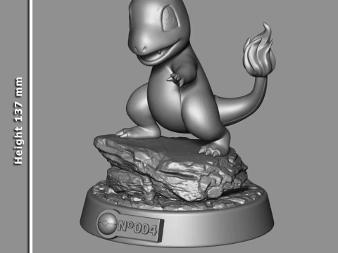 Charmander Pokemon Ready to Print 3D Print Model