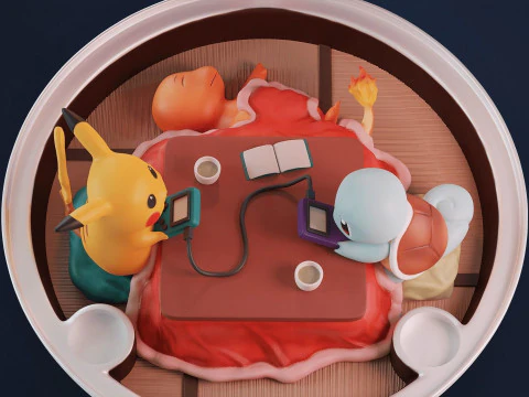 Pokeball Diorama Ready to Print 3D Print Model