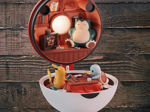 Pokeball Diorama Ready to Print 3D Print Model