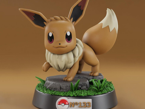 Pokemon - Eevee Ready to Print Modelo de Impressão 3D