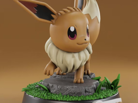 Pokemon - Eevee Ready to Print 3D Print Model