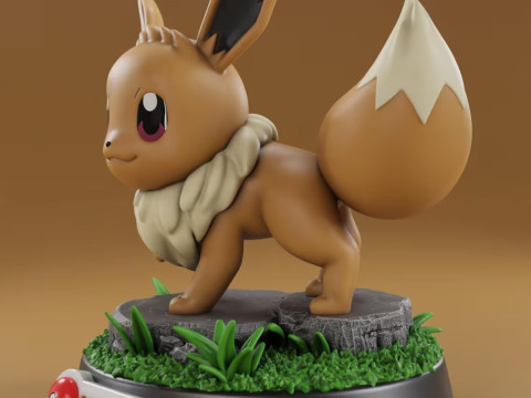 Pokemon - Eevee Ready to Print 3D Print Model