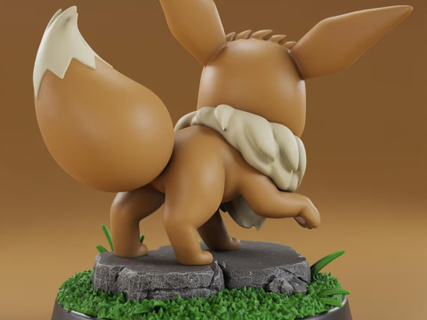 Pokemon - Eevee Ready to Print 3D Print Model