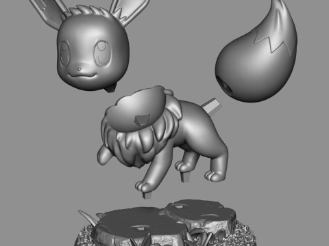 Pokemon - Eevee Ready to Print 3D Print Model