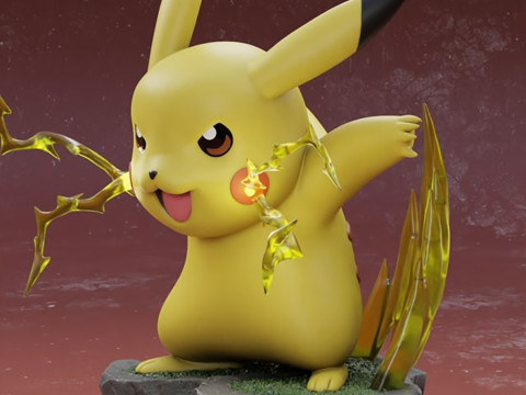Pikachu Pokemon Ready to Print 3Dプリントモデル