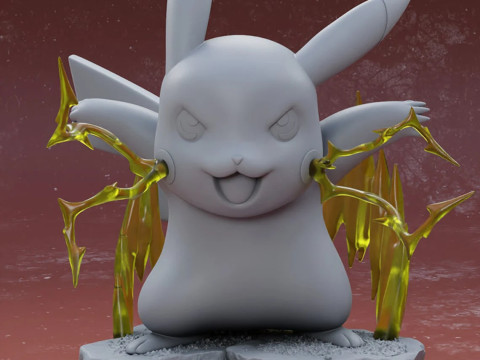 Pikachu Pokemon Ready to Print 3Dプリントモデル