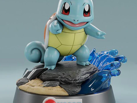 Pokemon - Squirtle pronto per la stampa Modello di stampa 3D