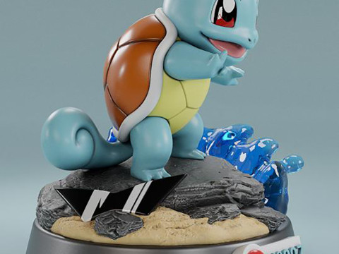 Pokemon - Squirtle Ready to Print Modello di stampa 3D