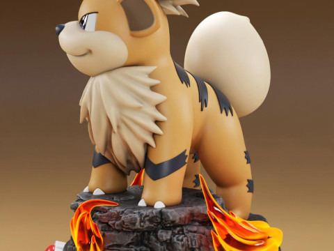 Pokemon Growlithe Ready to Print 3D 프린트 모델