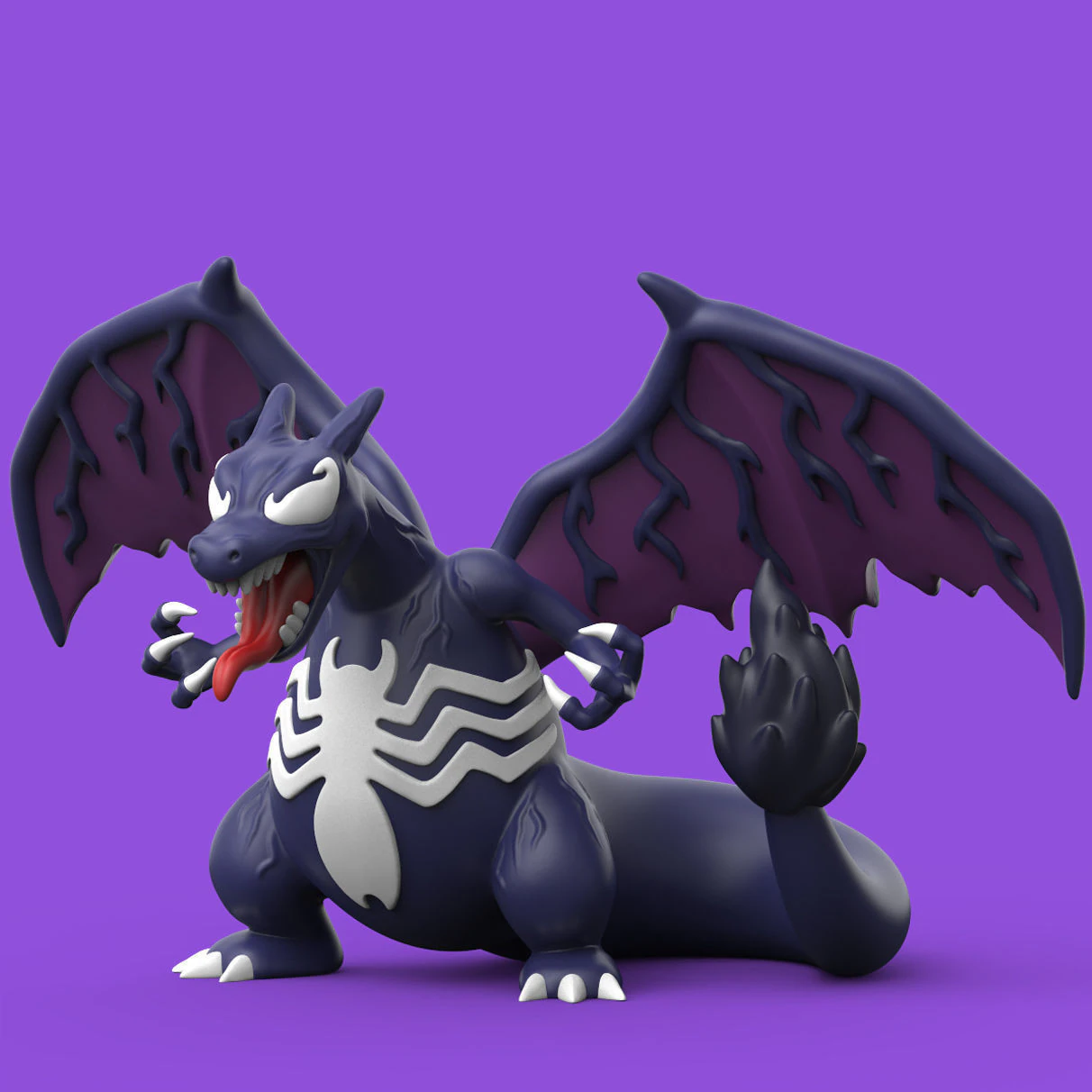 POKEMON - VENOM CHARIZARD Ready to Print 3D Print Model .c4d .max .obj .3ds .fbx .stl .blend 